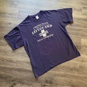 Vintage Virginia Beach lifeguard tshirt save yourself funny y2k tee top off duty